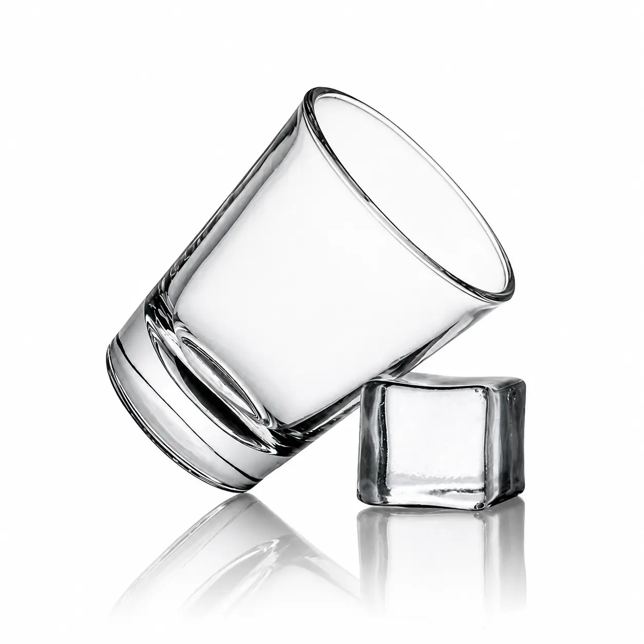 1.5 oz heavy base clear glass shot glass with sturdy bottom