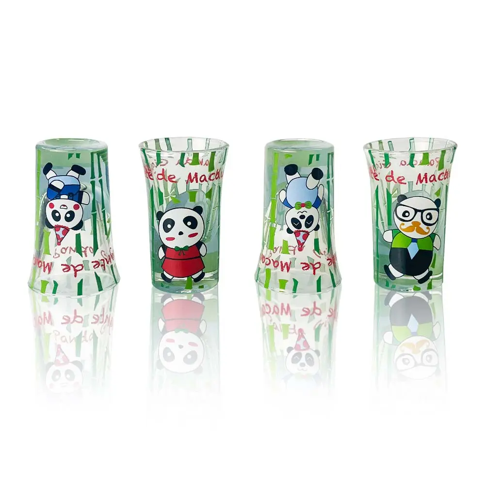1.5oz Customized panda patterned shot glass set