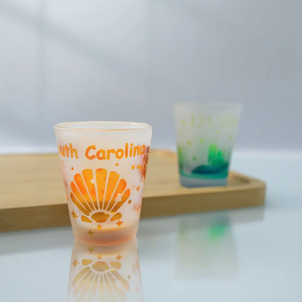 Colorful Frosted Tourist Souvenirs Shot Glass Set Colorful Frosted Tourist Souvenirs Shot Glass Set