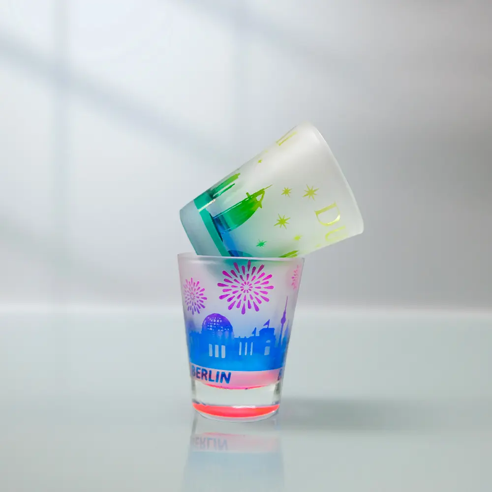 Colorful Frosted Tourist Souvenirs Shot Glass Set Colorful Frosted Tourist Souvenirs Shot Glass Set