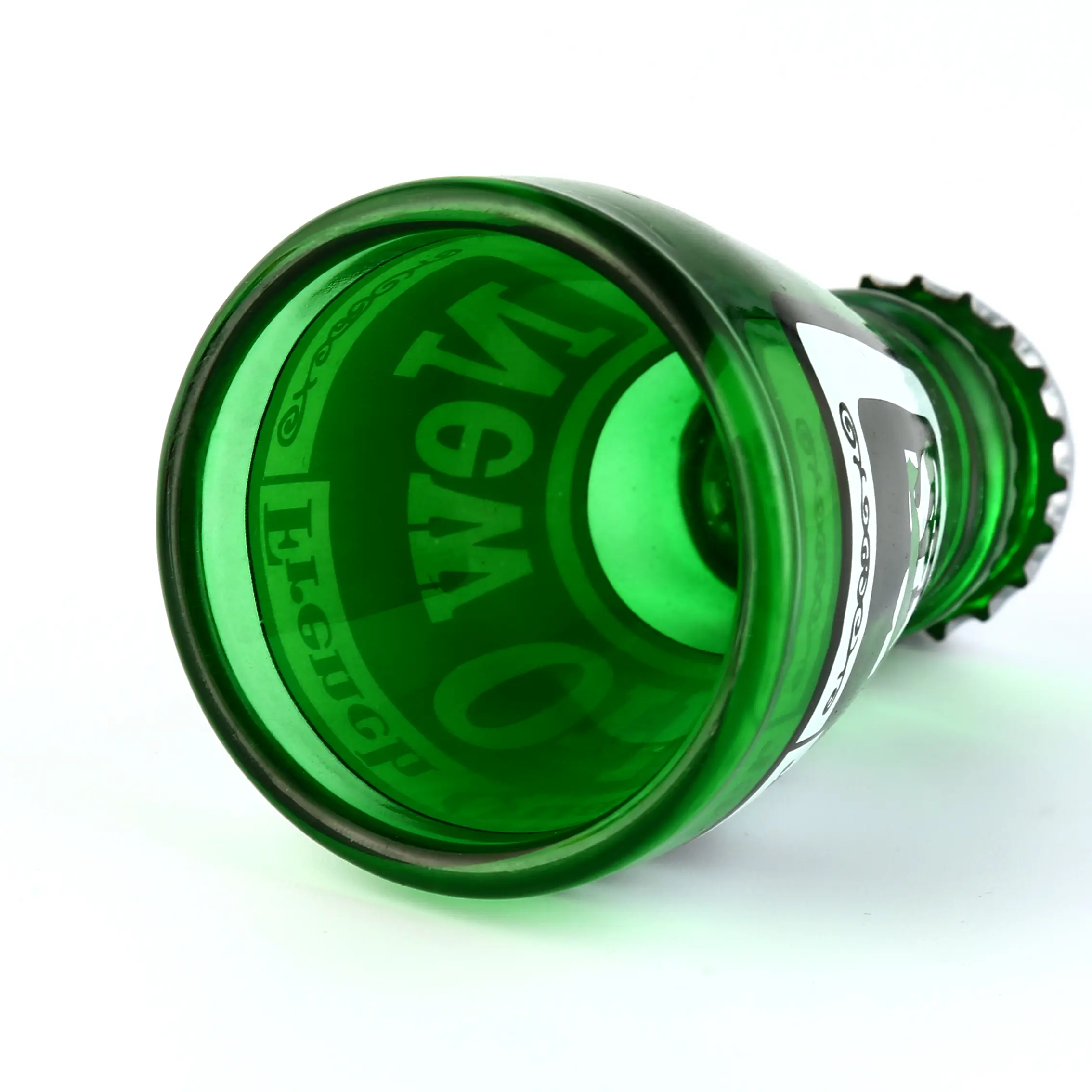 Custom Sprayed Decal Inverted Beer Bottle Shot Glass Custom Sprayed Decal Inverted Beer Bottle Shot Glass