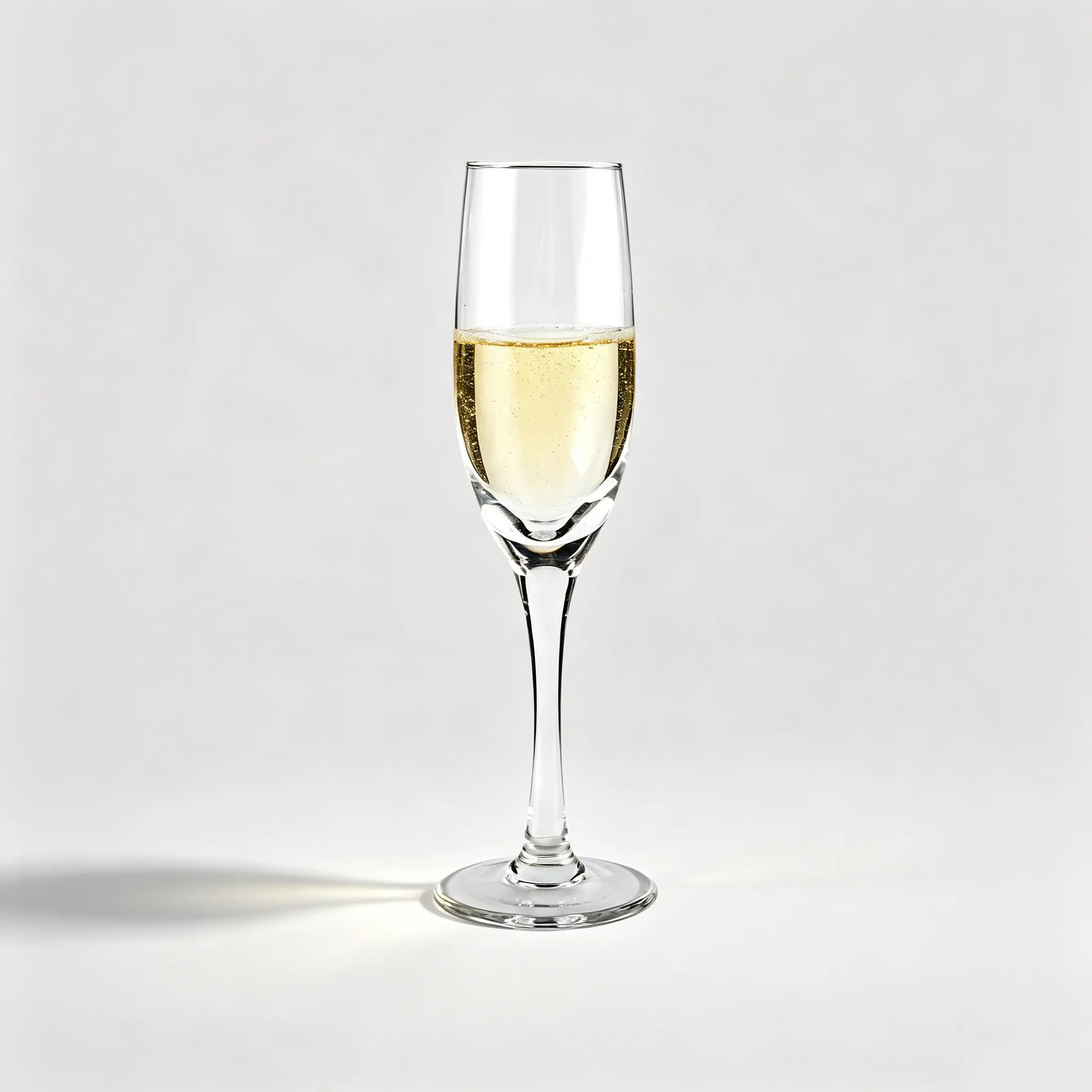 Elegant champagne flute glass for serving sparkling wine and champagne