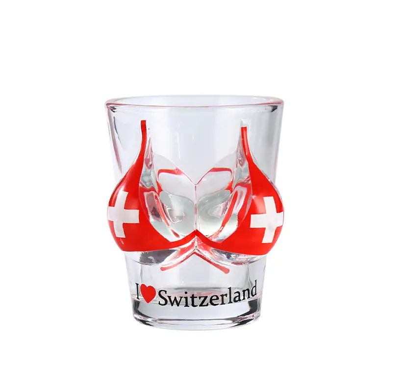 custom-bikini-shot-glass-decal-printing Custom bikini shot glass with full color decal printing