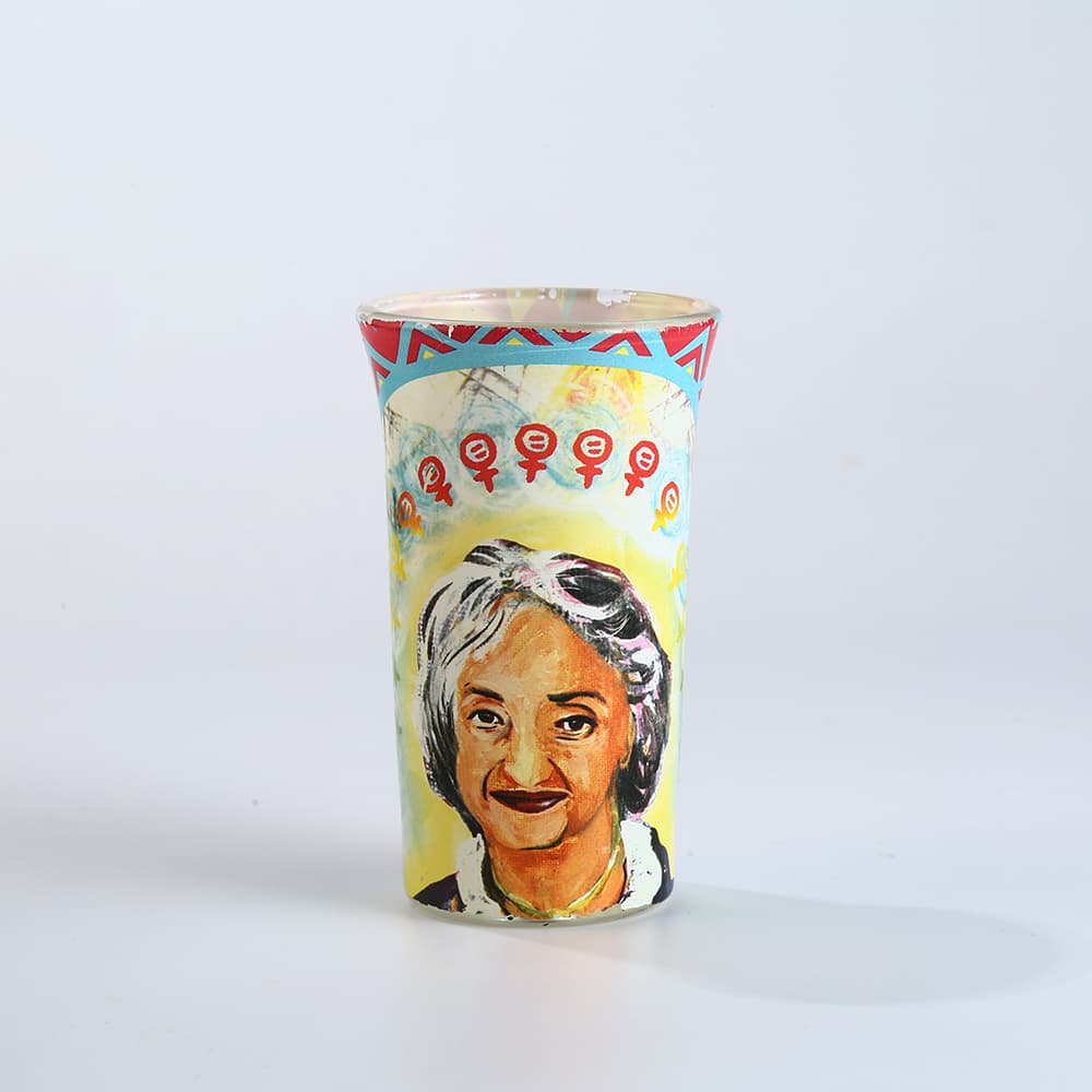 Custom heavy base shot glasses with full color wraparound decal printing