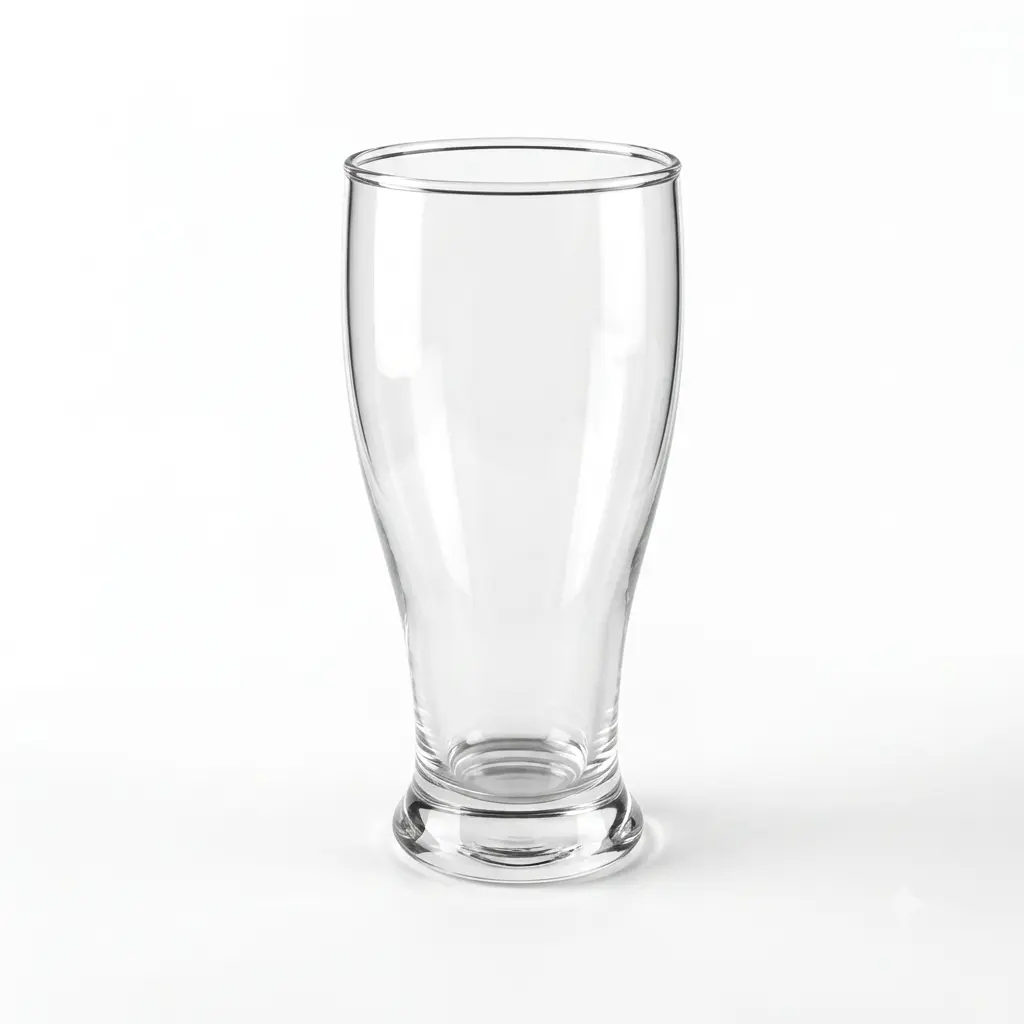 18 oz imperial pint glass clear beer glass front view