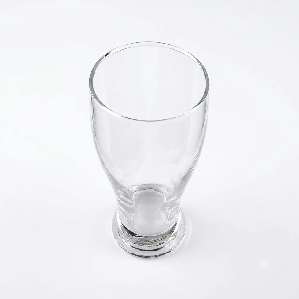 imperial-pint-glass-top-view top view of 18 oz imperial pint glass with smooth rim