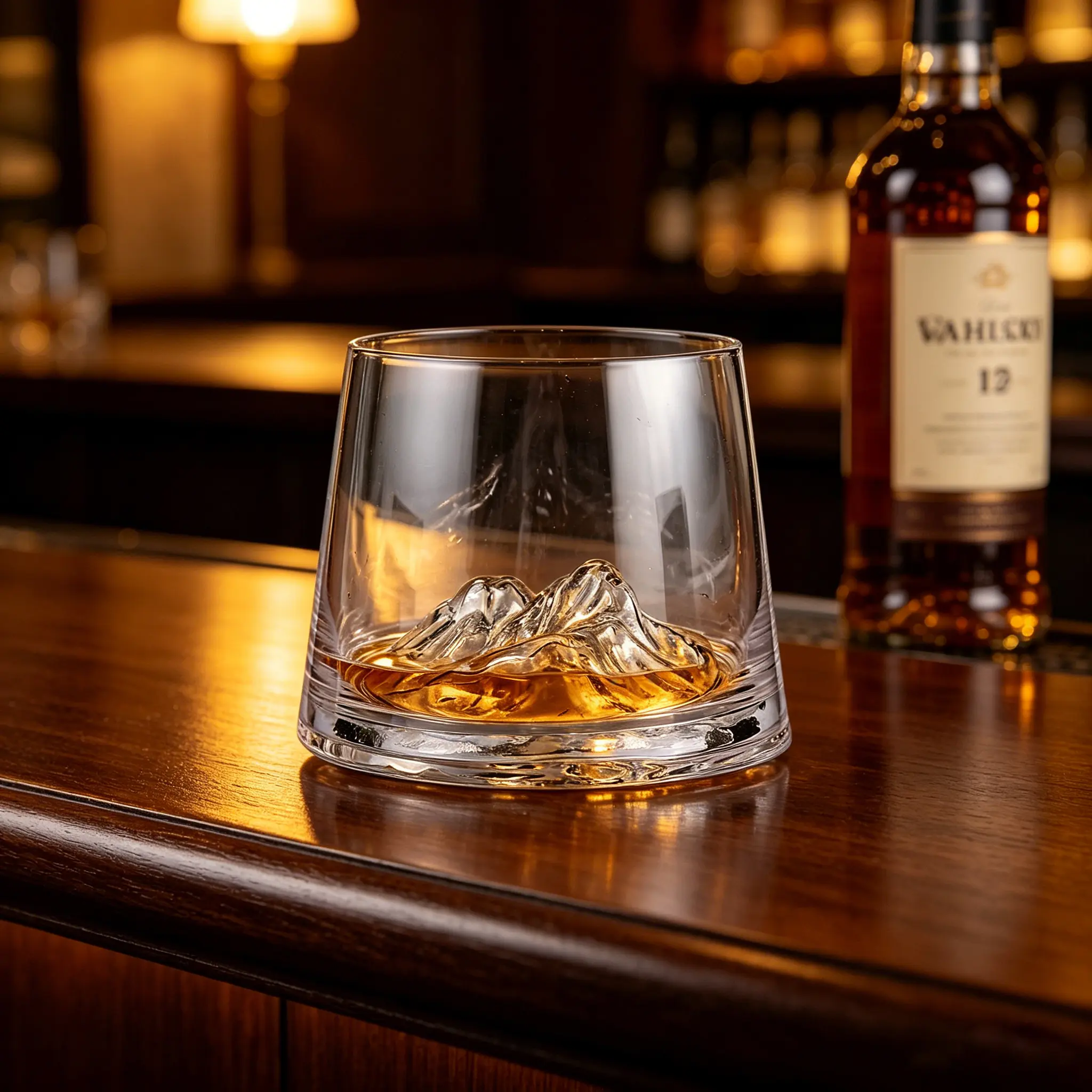 Heavy bottom crystal whisky rocks glass for bar use