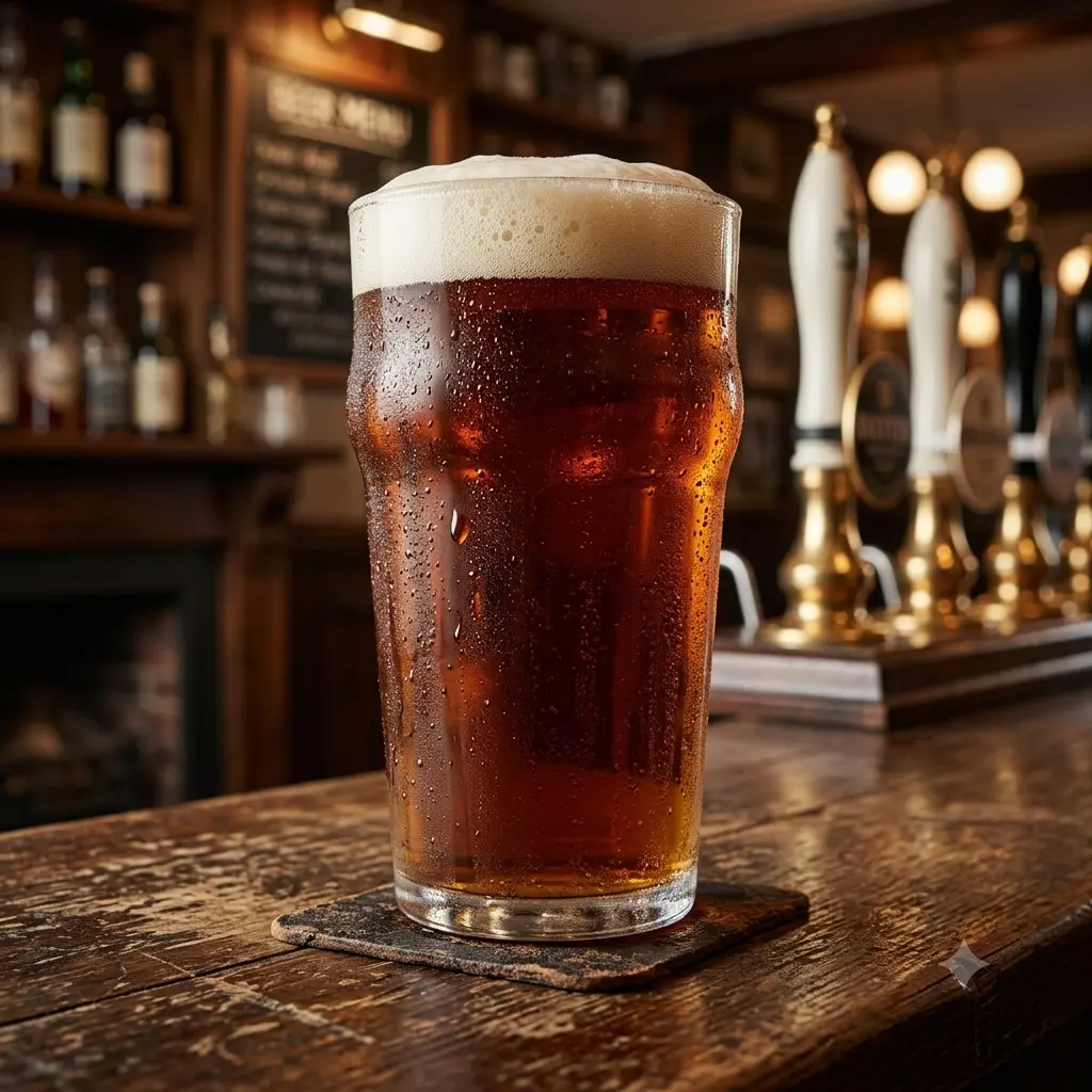 nonic-pint-glass-bar-use nonic pint glass used for serving draft beer in bar setting