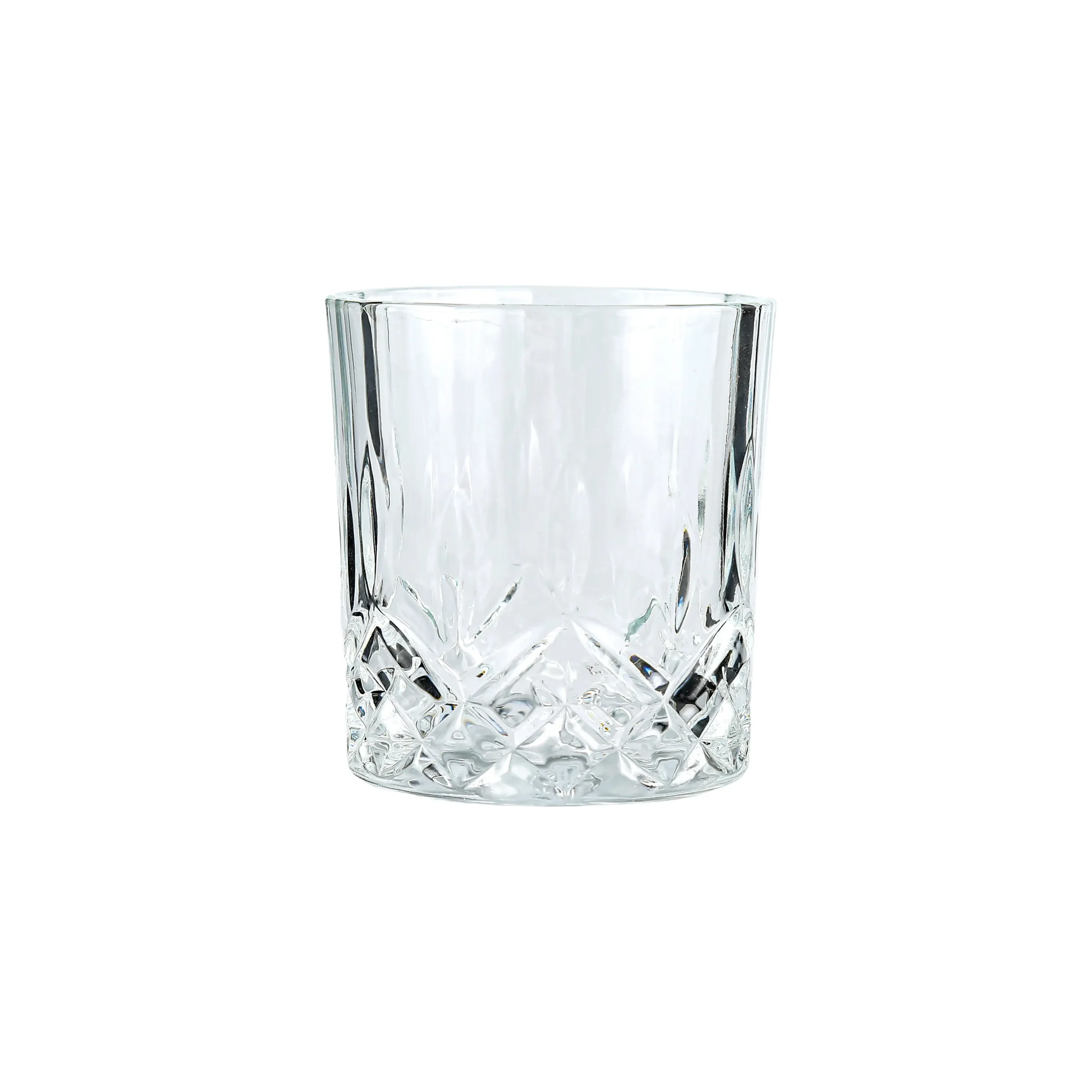 Old fashioned glassware with thick base crystal whiskey glass