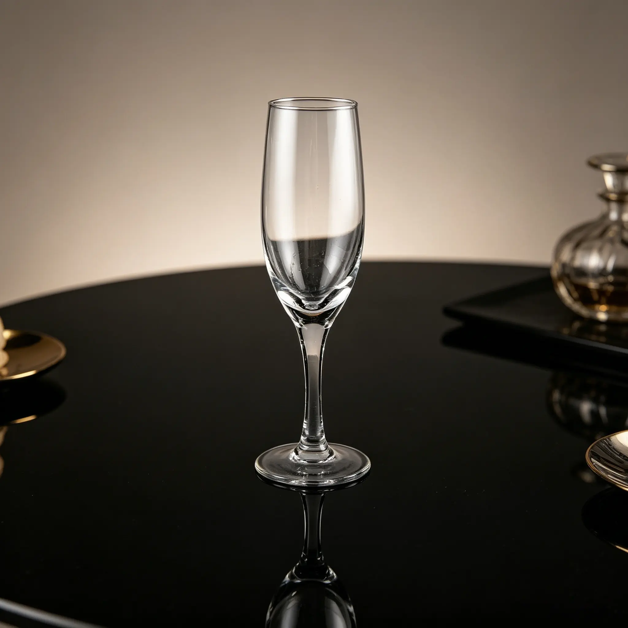 Premium champagne glasses displayed in an elegant table setting