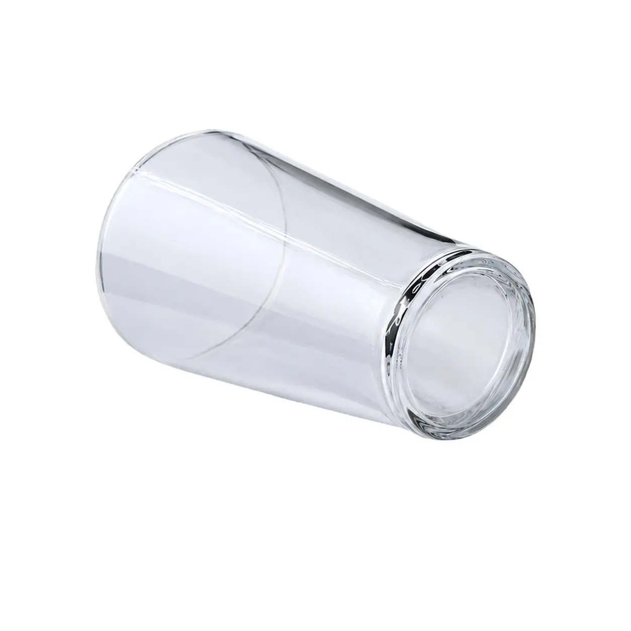 Side view of a custom shaker beer glass