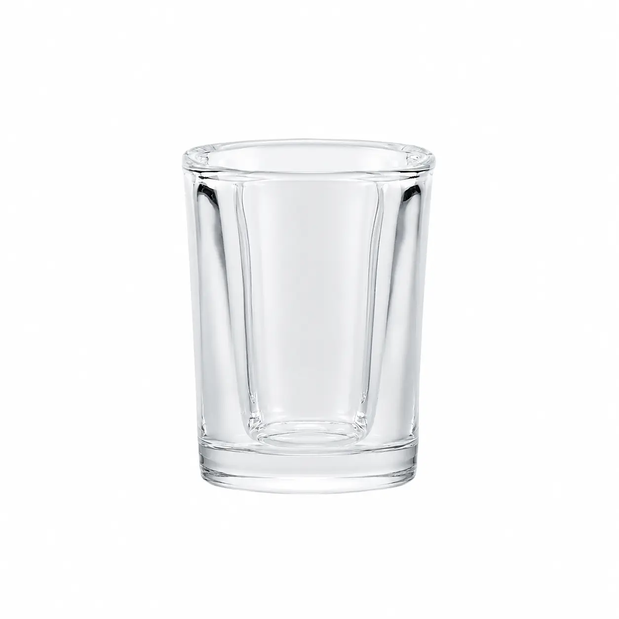 Clear square shot glass with thick base for custom logo printing