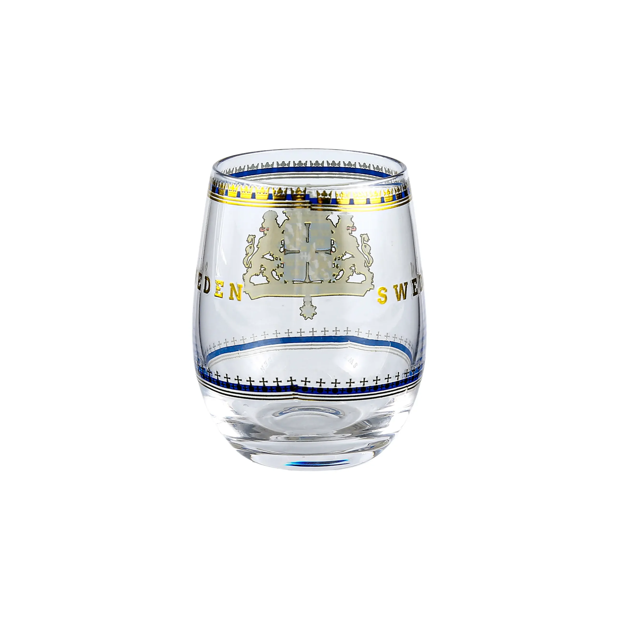 High-clarity glassware with screen-printed emblem, showcasing premium craftsmanship for brand promotion.