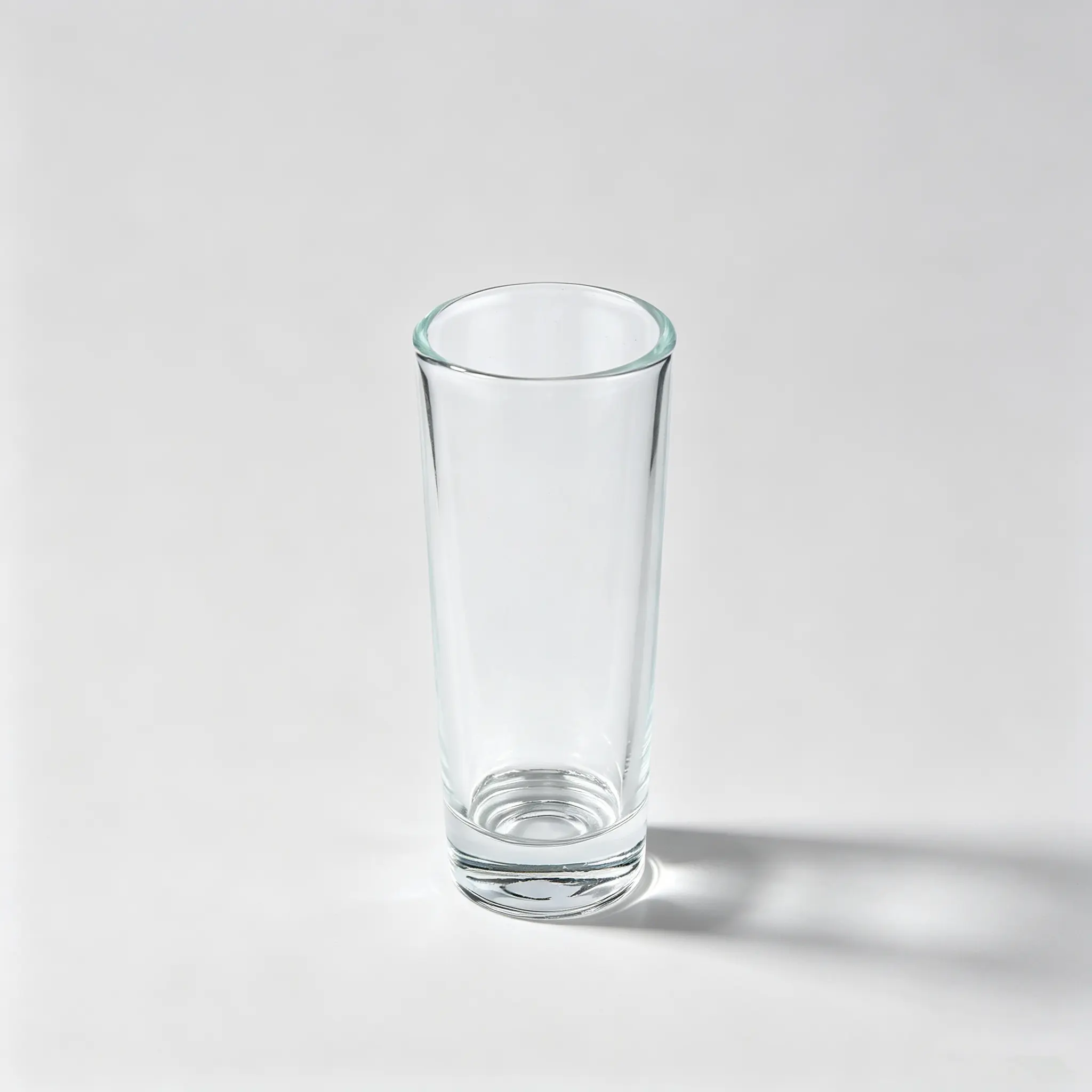 Tall slim shot glasses with modern cylindrical glass design