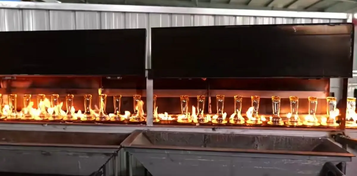 Large-scale wholesale wine glass production line