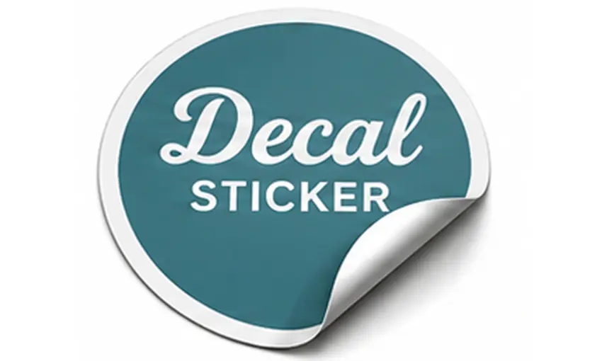 High temperature decal sticker printing for custom glassware