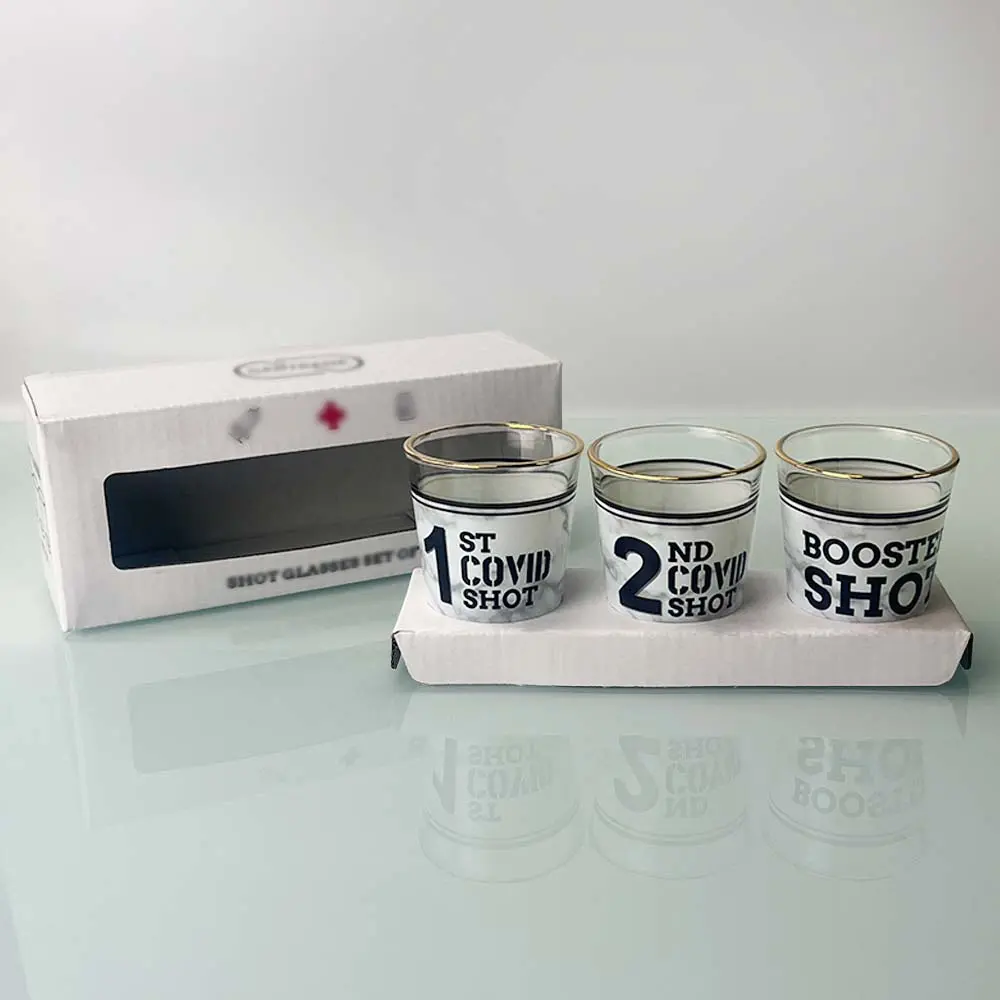 printed-tequila-shot-glasses-gold-rim.jpg Creative whiskey and vodka shot glasses with serving holder
